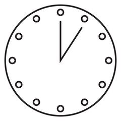 Clock icon in flat style, black timer on white background, business watch. Vector design element for you project. EPS 10/AI