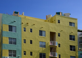 Historical Art Deco Building in Miami South Beach, Florida