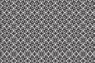 Arabic seamless pattern with  arabic and islamic ornament big set on black background
