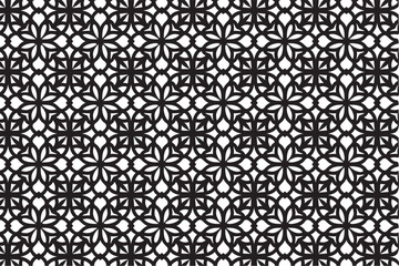 Arabic seamless pattern with arabic and islamic ornament big set on black background	