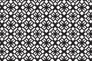 Arabic seamless pattern with  arabic and islamic ornament big set on black background