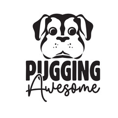 Pug Dog T-Shirt Design