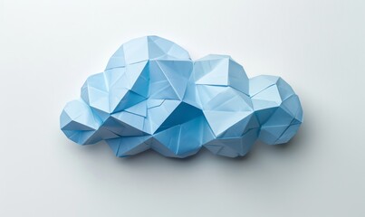 Paper origami cloud