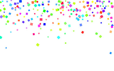 Colorful confetti. Colorful confetti on white background. Holiday vector background.
