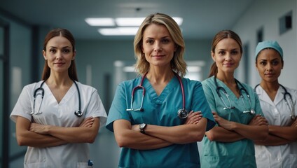women doctors, group of doctors