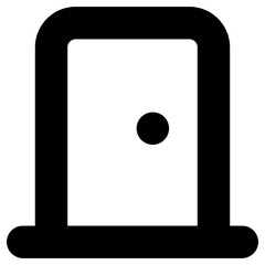 entry door icon, simple vector design