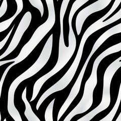 Monochromatic zebra stripe pattern with dynamic curves in black and white, ideal for backgrounds or textile design