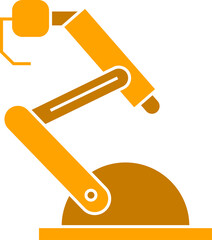 Industrial Robot Glyph Icon