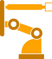 Industrial Robot Glyph Icon