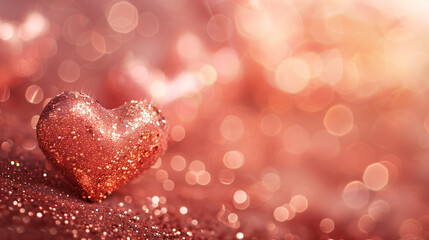 Fototapeta premium rose gold heart shape background image