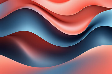 Fluidity in Motion: Orange Mix Abstract Wavy Curves Background