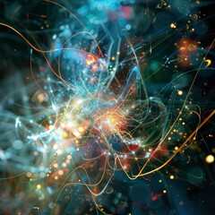 Quantum particles captured in a moment of connection