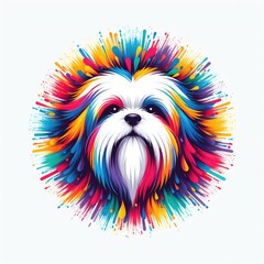 Isolated Colorful Dog on a Clear PNG Canvas, Generative AI