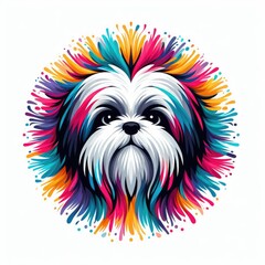 Isolated Colorful Dog on a Clear PNG Canvas, Generative AI