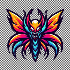 Obraz premium butterfly head in vector style, suitable for esport logo