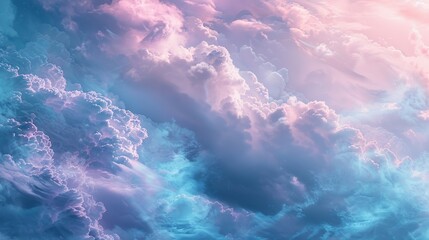 A surreal, calming texture resembling a pastel dreamscape, with slowmoving clouds and soft light, designed to soothe and engage viewers in wellness apps