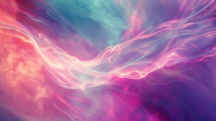 Obraz premium An abstract, psychedelic background with subtle motion, evoking the sensation of drifting through a galaxy, ideal for projects aiming to convey expansive thinking