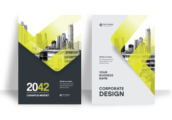 Yellow and Black Geometric Book Cover Layout