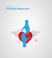 World Humanitarian Day, Humanitarian concept design, 3d illustrations.