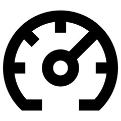 gauge chart icon, simple vector design - obrazy, fototapety, plakaty