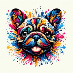 Isolated Colorful Dog on a Clear PNG Canvas, Generative AI