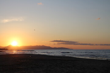 Naklejka premium herrlicher Sonnenuntergang