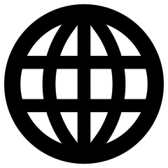 globe icon, simple vector design