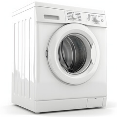 Washing machine isolated on white background, png
