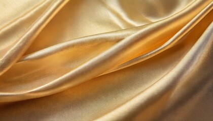 優雅なゴールドシルクの滑らかな曲線 – 高級感とエレガンスを表現する - obrazy, fototapety, plakaty