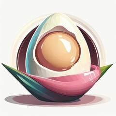 Flat vector illustration of an egg 