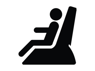 massage chair icon, electrical masseur, treatment muscles back and legs, thin line symbol on white background vector