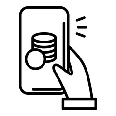 Mobile payment icon.