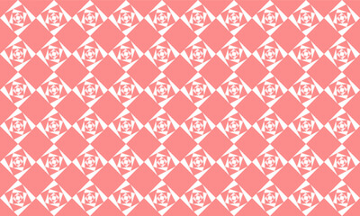 seamless pattern with pink red white triangle square on orange background for cloth pattern , floor tiles,wallpaper ,curtain,tiles pattern, home decorating design