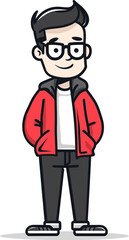 Expressive Male Characters Vector Illustration Showcase