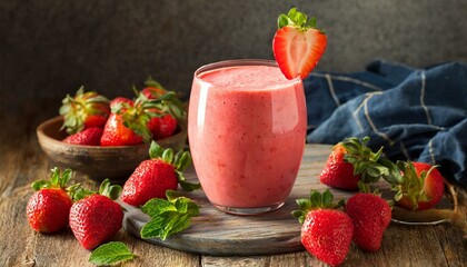 Berry Burst Organic Strawberry Smoothie Delight