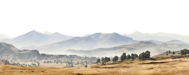 Obraz premium Picturesque mountain landscape, cut out