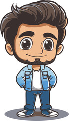 Vectorized Masculine Charisma Dynamic Expressions