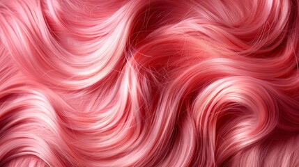   Close-up of pink hair with textured streaks of light pink and hair dye against black backdrop