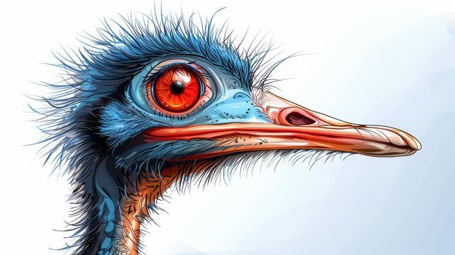  red-eyed bird's head
