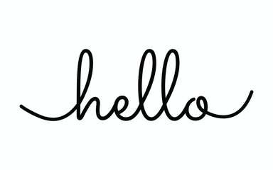 Hello text letters typography vector design