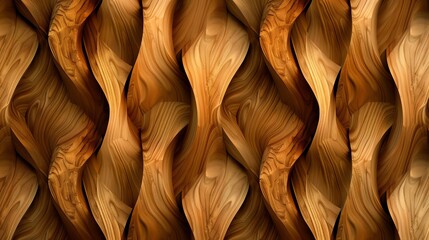 Wood carving background with wavy lines - obrazy, fototapety, plakaty