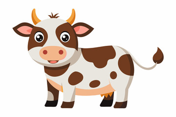 Funny cow clipart - Cute cow graphic vector design.