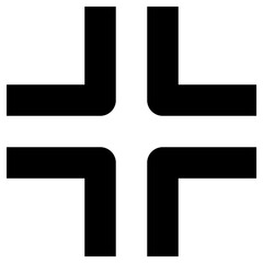 intersection icon, simple vector design
