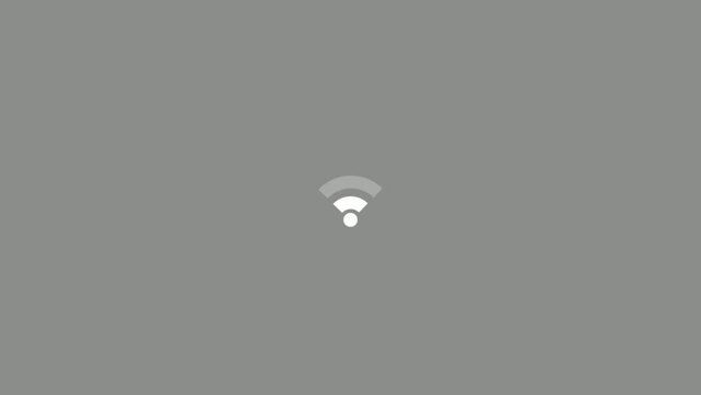Wi-Fi Wireless Internet Icon. Simple Wi-fi icon animated