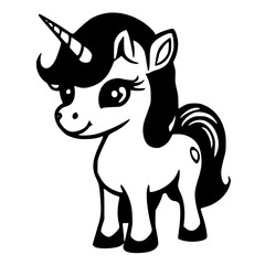 Naklejka premium Mystical Unicorn Logo: Enchanting Symbol of Magic and Wonder