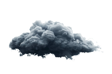 Thunder cloud isolated on transparent background