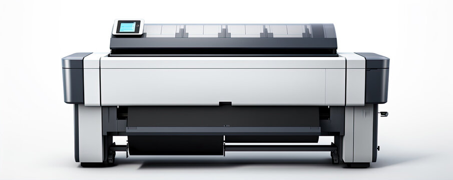 Large format printer on white background