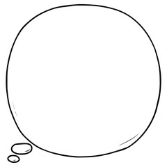 thinking balloon text comic illustration hand drawn isolated vector