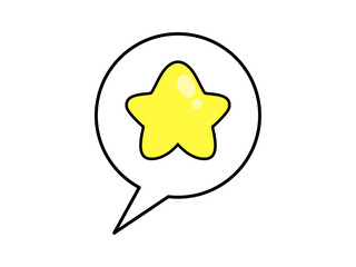 星　吹き出し　アイコン