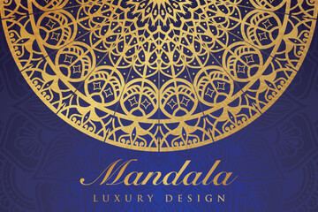 Luxury mandala invitation greeting card design, circular pattern vector design, © 月 明